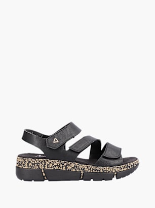 Rieker Damen Riemchensandalen Schwarz