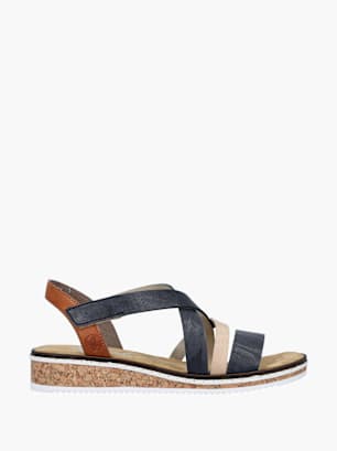 Rieker Damen Keilsandaletten Blau