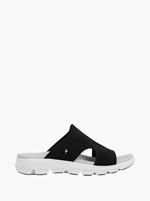 Rieker Sport Damen Slides Schwarz