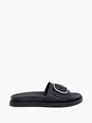 Rieker Sport Damen Pantoletten Schwarz