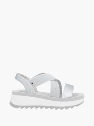 Rieker Sport Damen Riemchensandalen Silber