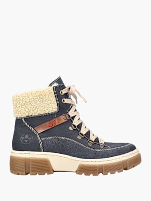 Rieker Damen Schnürstiefel Blau