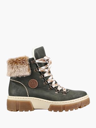 Rieker Damen Schnürstiefel Grün