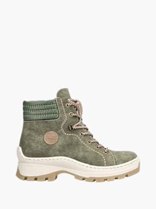 Rieker Damen Schnürstiefel Grün