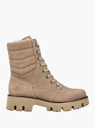 Rieker Damen Schnürstiefel Beige