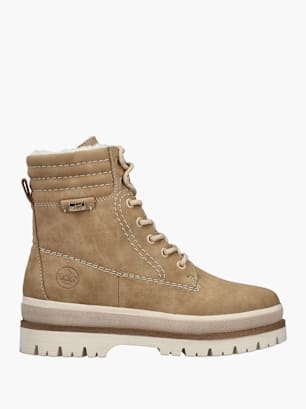 Rieker Damen Schnürstiefel Beige