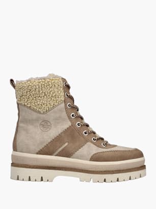 Rieker Damen Schnürstiefel Beige