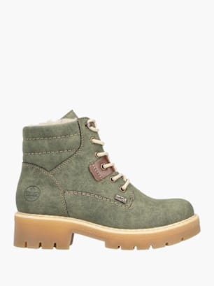 Rieker Damen Schnürstiefel Grün