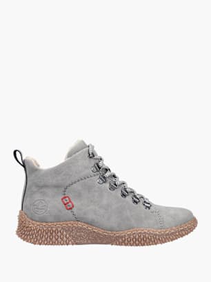 Rieker Damen Schnürstiefel Grau