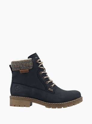 Rieker Damen Schnürstiefel Blau