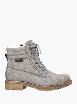 Rieker Damen Schnürstiefel Grau