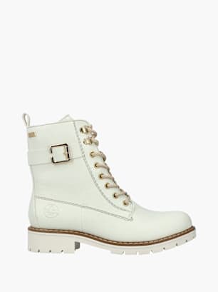Rieker Damen Schnürstiefel Weiß