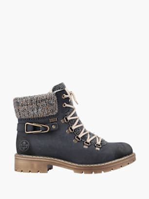Rieker Damen Schnürstiefel Blau
