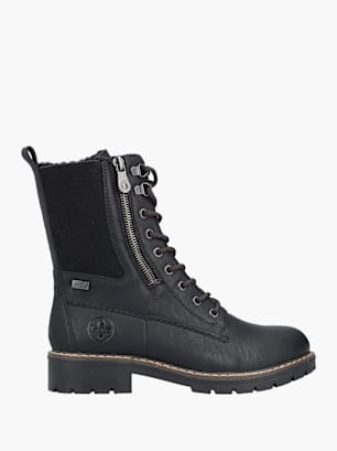 Rieker Damen Schnürstiefel Schwarz