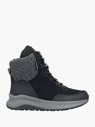 Rieker Damen Schnürstiefel Schwarz