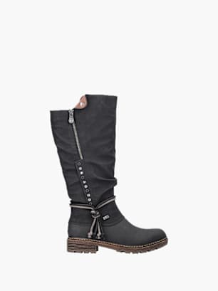 Rieker Damen Hochschaftstiefel Schwarz