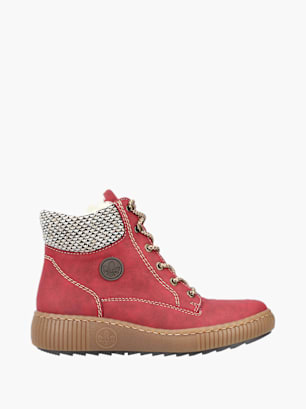 Rieker Damen Schnürstiefel Rot
