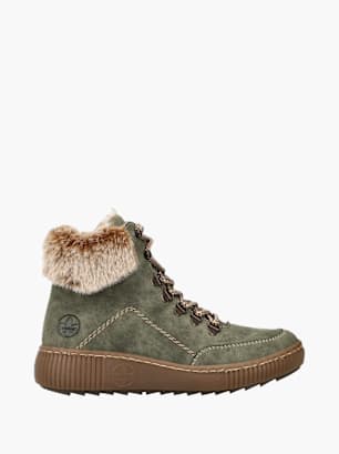 Rieker Damen Schnürstiefel Grün
