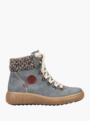Rieker Damen Schnürstiefel Blau