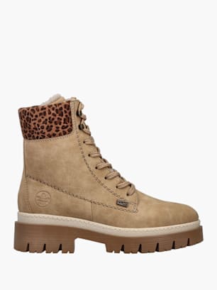Rieker Damen Schnürstiefel Beige