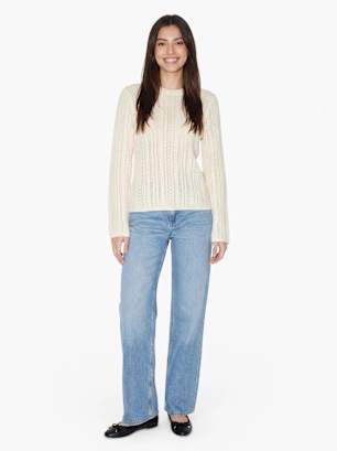 PIECES Strickpullover Creme