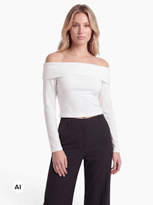 PIECES Longsleeve Weiß