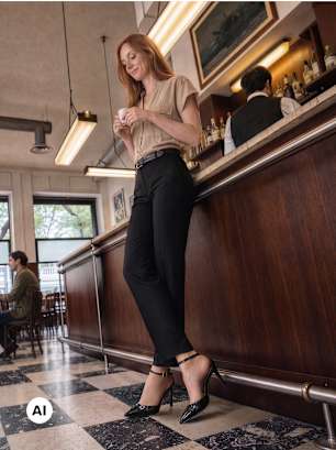 Catwalk Décolleté con fibbia Nero