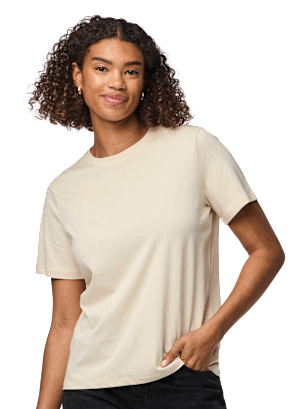 PIECES T-Shirt Beige