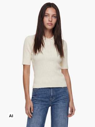 PIECES Polo-Shirt Weiß