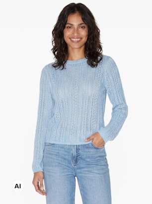 PIECES Pull en mailles Bleu clair