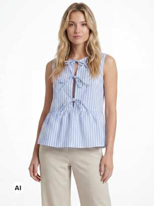 PIECES Top Hellblau