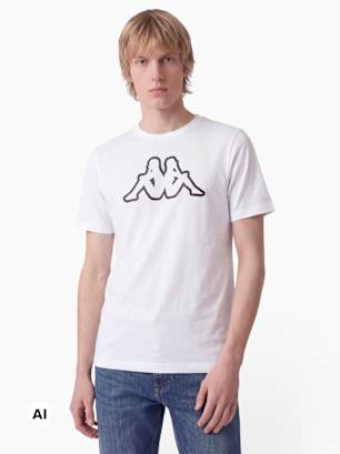 Kappa T-Shirt Weiß