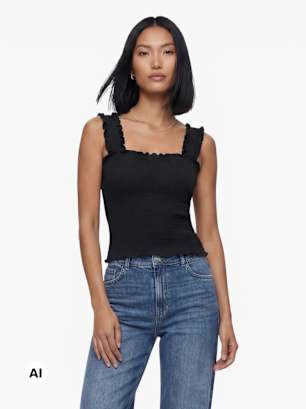 PIECES Top Schwarz