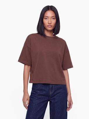 PIECES T-Shirt Braun