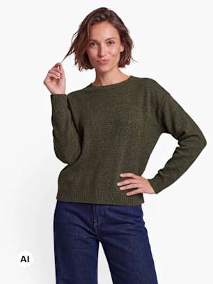 PIECES Strickpullover Khaki