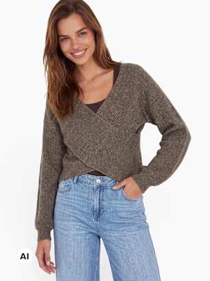PIECES Sweatshirt Braun