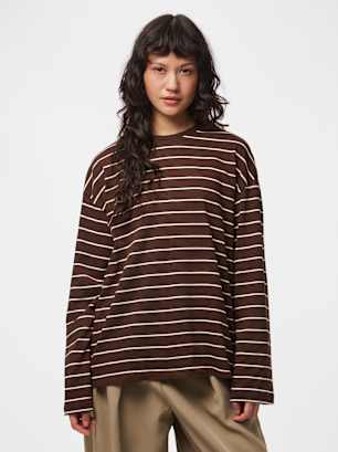 PIECES Longsleeve Braun