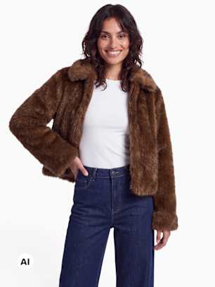 PIECES Übergangsjacke Braun