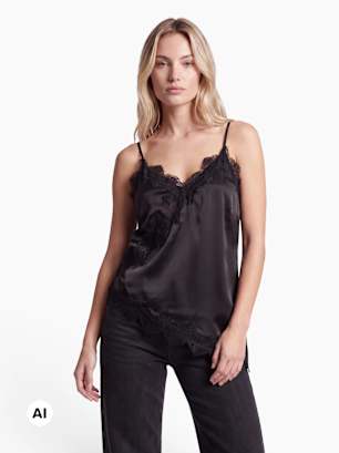 PIECES Top Schwarz