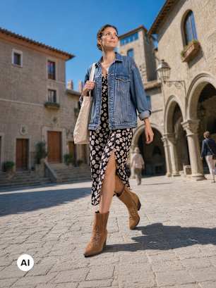 Catwalk Kavbojski škorenj Rjava
