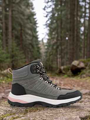 Vty Bottes à lacets gris