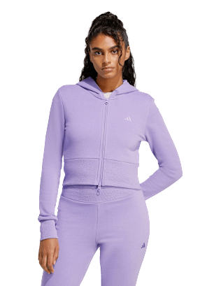 adidas Seasonal Essentials French Terry Track Top mit durchgehendem Reißverschluss Lila