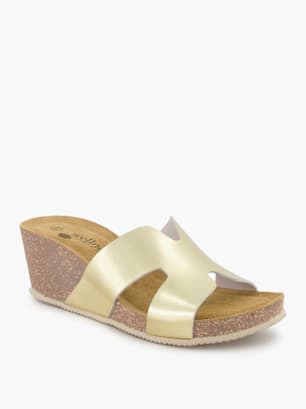 Wellness Tieffussbett-Pantolette Gold