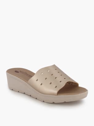 Wellness Flache Pantolette Gold