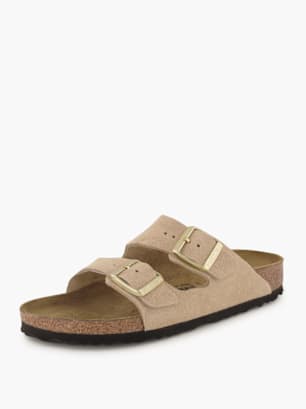 Birkenstock Flache Pantolette Creme