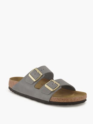 Birkenstock Flache Pantolette Grau