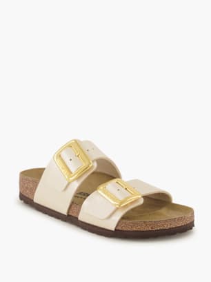Birkenstock Flache Pantolette Weiss