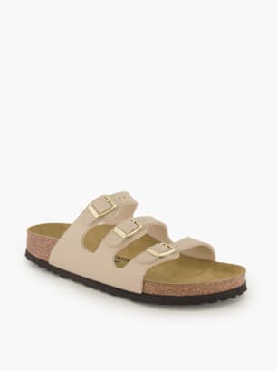 Birkenstock Tieffussbett-Pantolette Creme