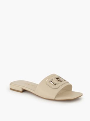 GUESS Flache Pantolette Creme