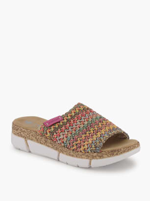 Rieker Flache Pantolette Fuchsia
